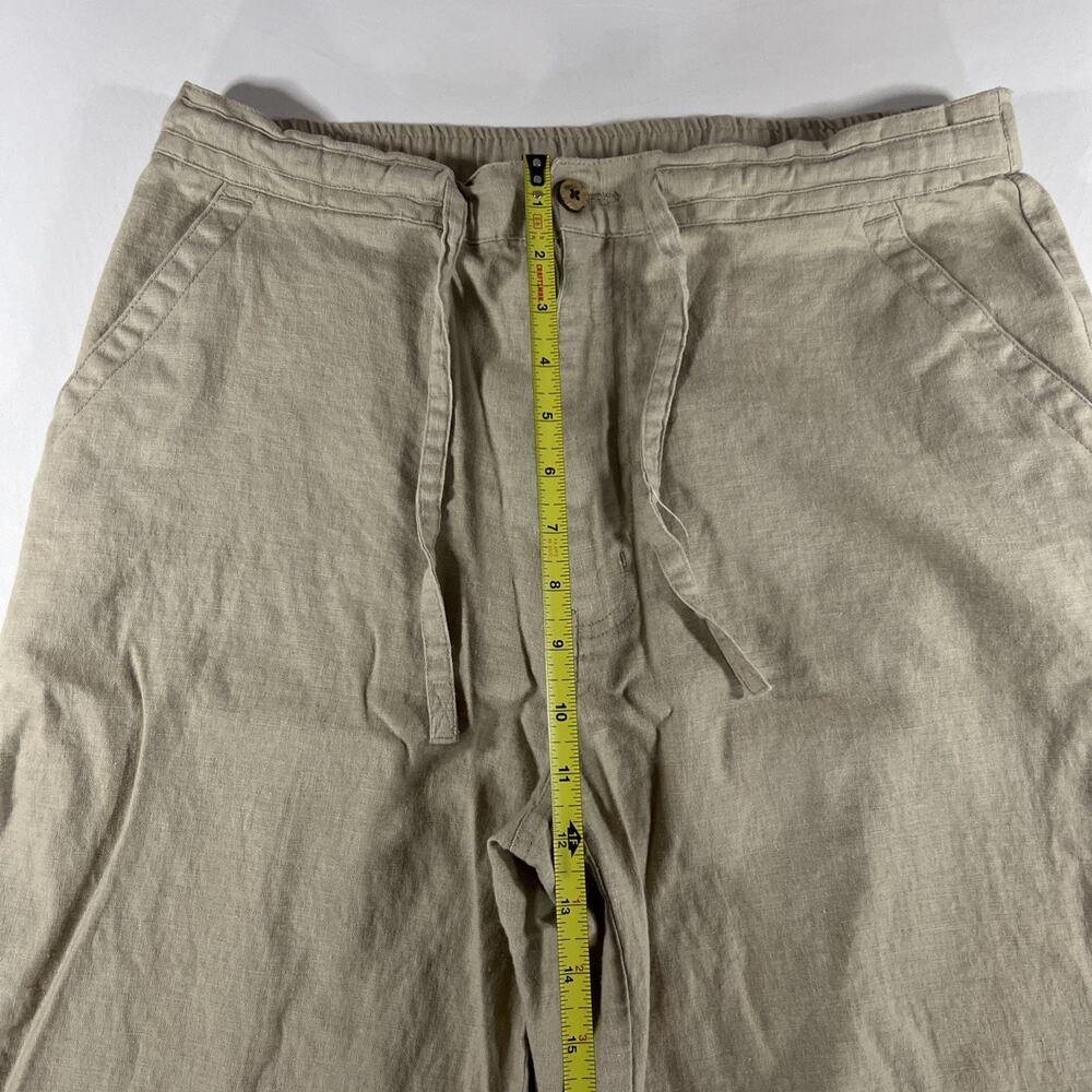 Cubavera Linen Blend Men's Beige Pants Size M (32-34) Beach Wear Comfort Hipster - Picture 5 of 8